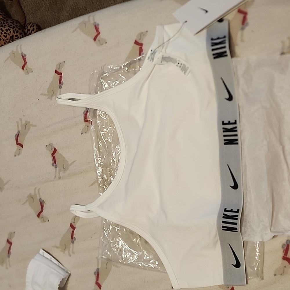 Nike Kids White Sports Bralette
